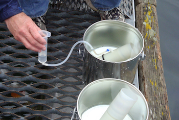 Easy calibration with water sampling equipment